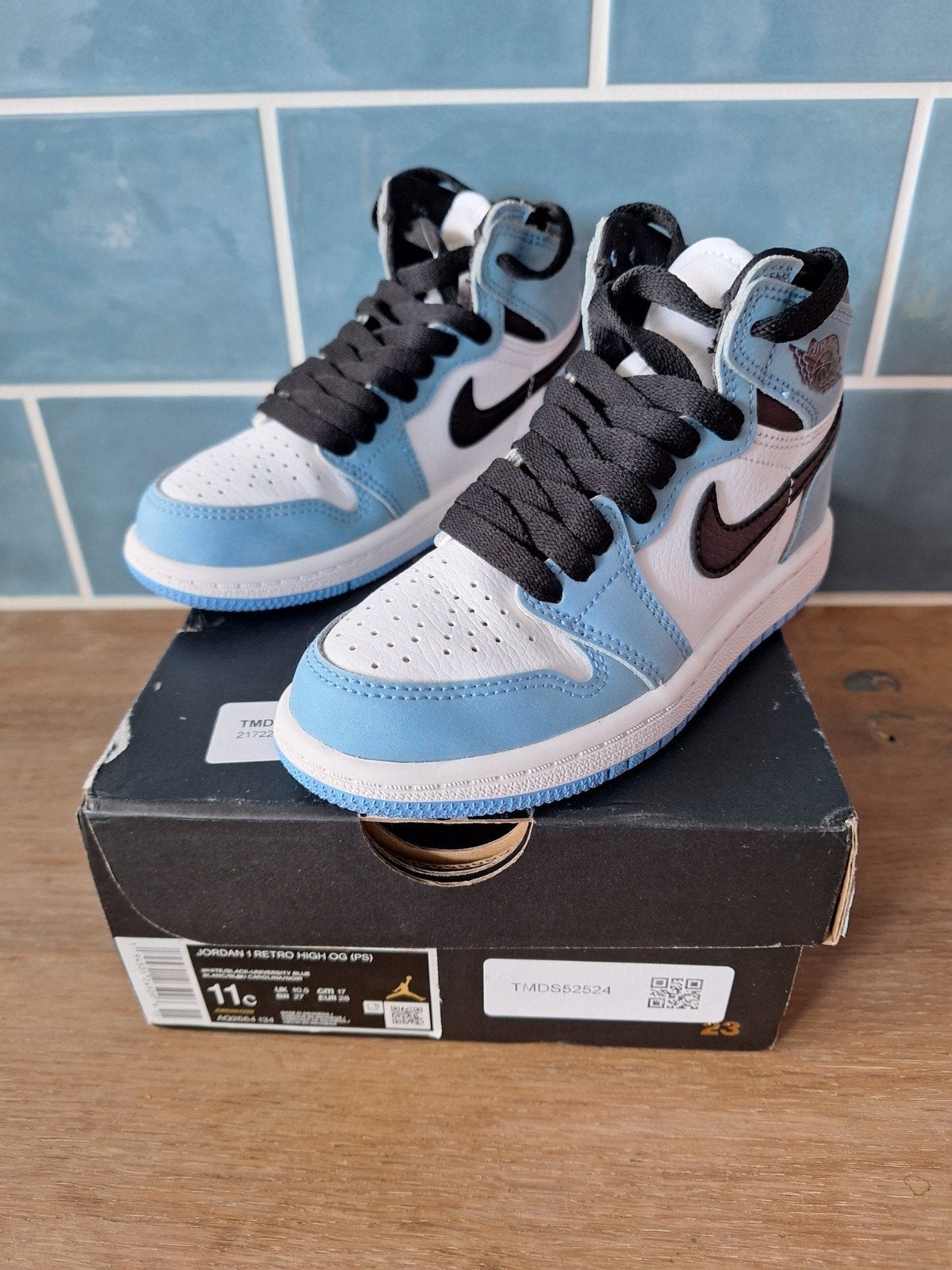 Nike air jordan high 1 university blue EU28, Ophalen of Verzenden, Jongen of Meisje, Schoenen