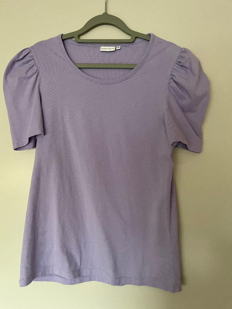 City life dames t-shirt paars maat m, Maat 38/40 (M), Paars, Ophalen of Verzenden, Zo goed als nieuw