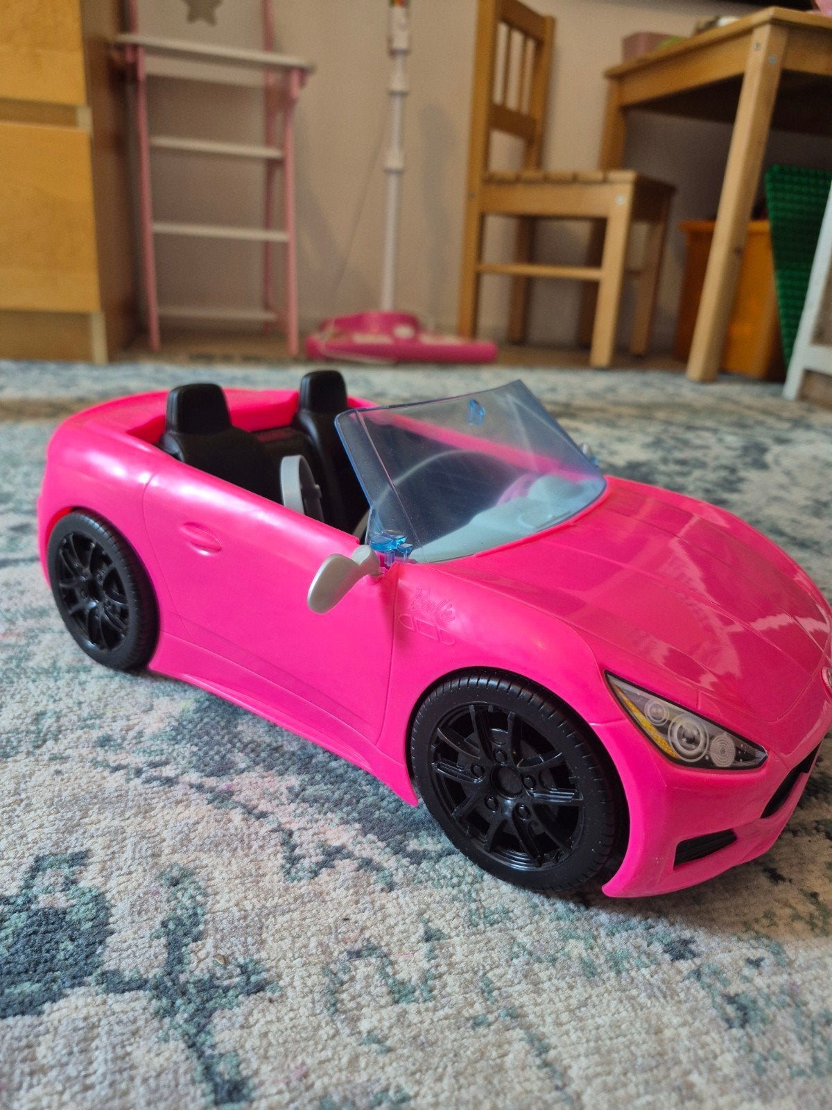 Barbie Auto - Roze Cabrio voor Barbiepoppen, Ophalen, Gebruikt