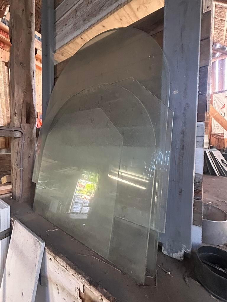 Glas vloerplaten €50 per stuk, Huis en Inrichting, Kachels, Ophalen, Gebruikt, Houtkachel, Vrijstaand