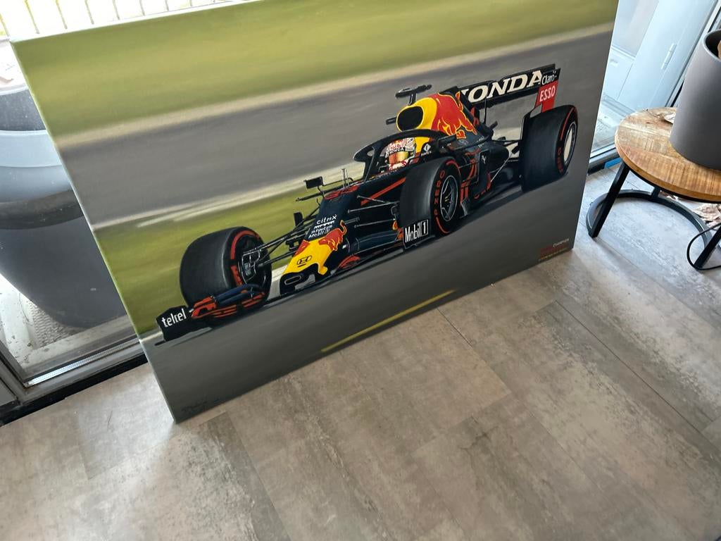 Schilderij Max Verstappen Red Bull F1, Ophalen of Verzenden