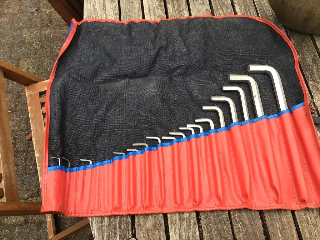 Belzer haakse inbussleutels inch set chroom-vanadiumstaal, Ophalen of Verzenden, Zo goed als nieuw, Inbusset, Overige merken