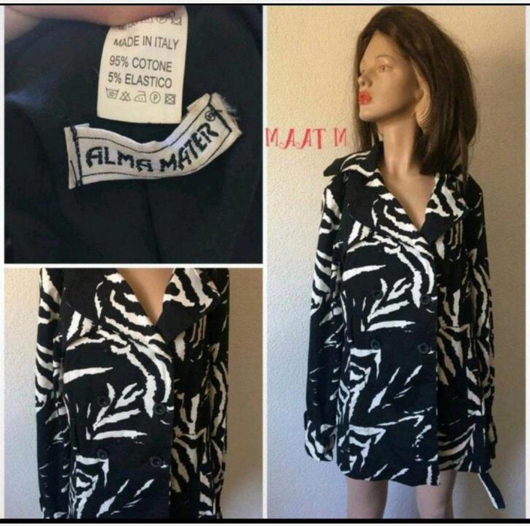 zebra jas, Ophalen of Verzenden, Zo goed als nieuw, Maat 38/40 (M), Zwart