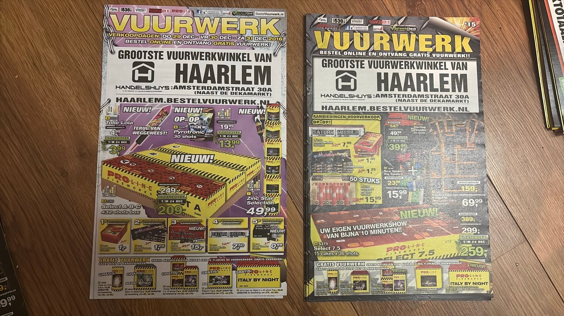 Diverse vuurw*erkfolders, Ophalen of Verzenden