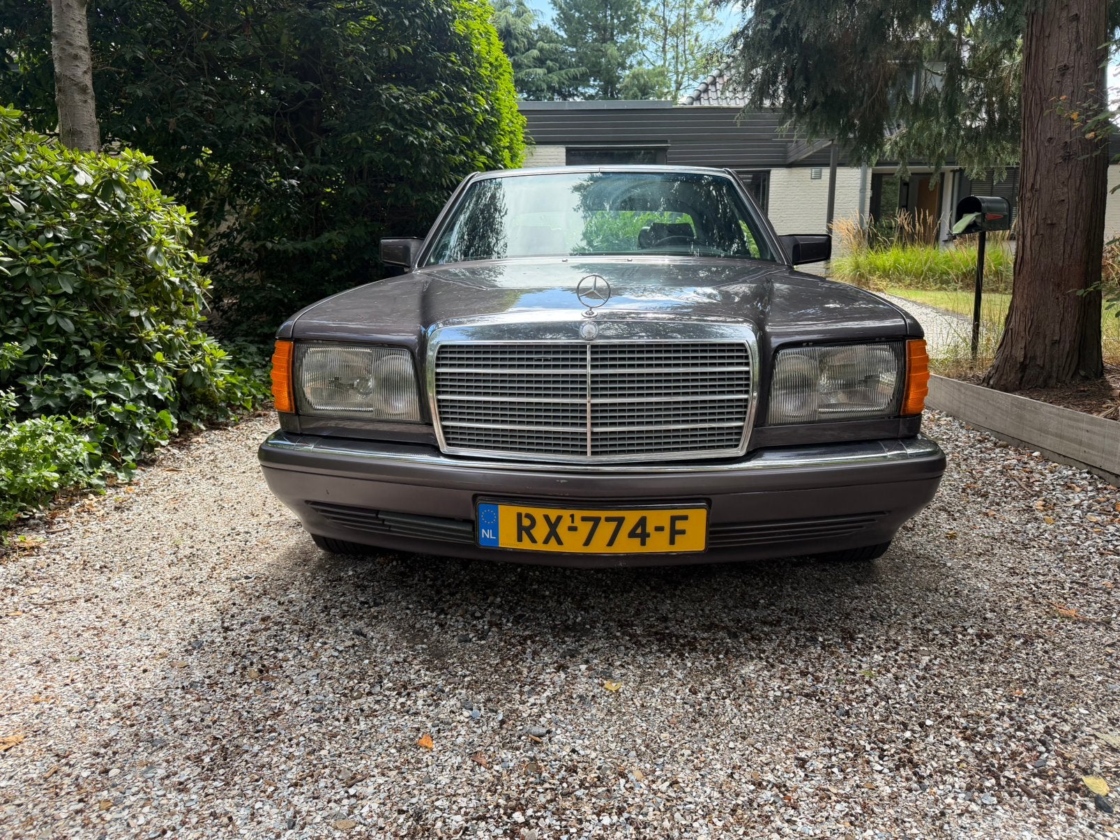 Mercedes W126 300se Bornite/zwart leer 1991, Automaat, Achterwielaandrijving, Zwart, Overige kleuren