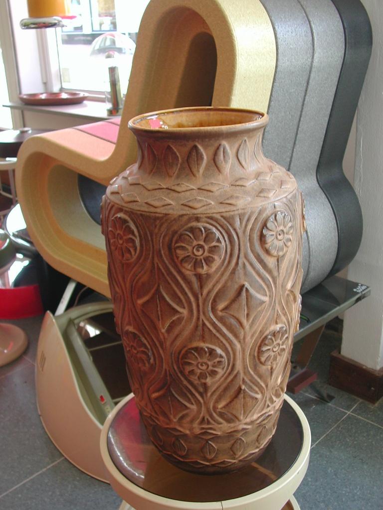 vloervaas 50 cm West Germany keramiek jaren 70 design retro, Antiek en Kunst, Antiek | Vazen, Ophalen of Verzenden
