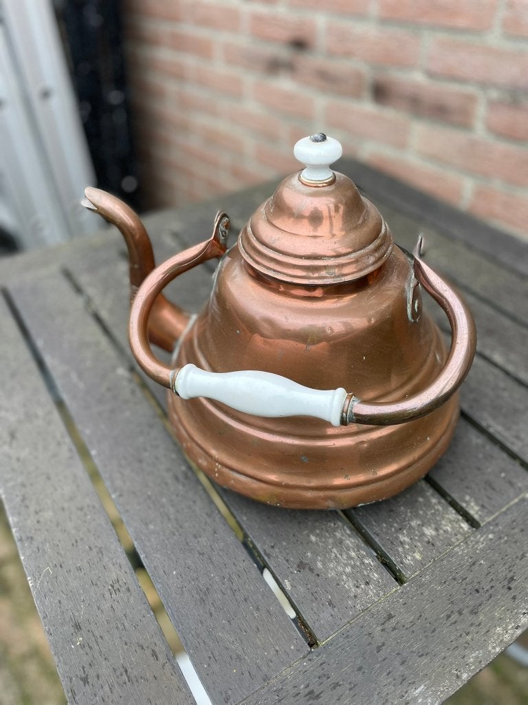 Antieke oude koperen waterketel, Ophalen of Verzenden, Koper