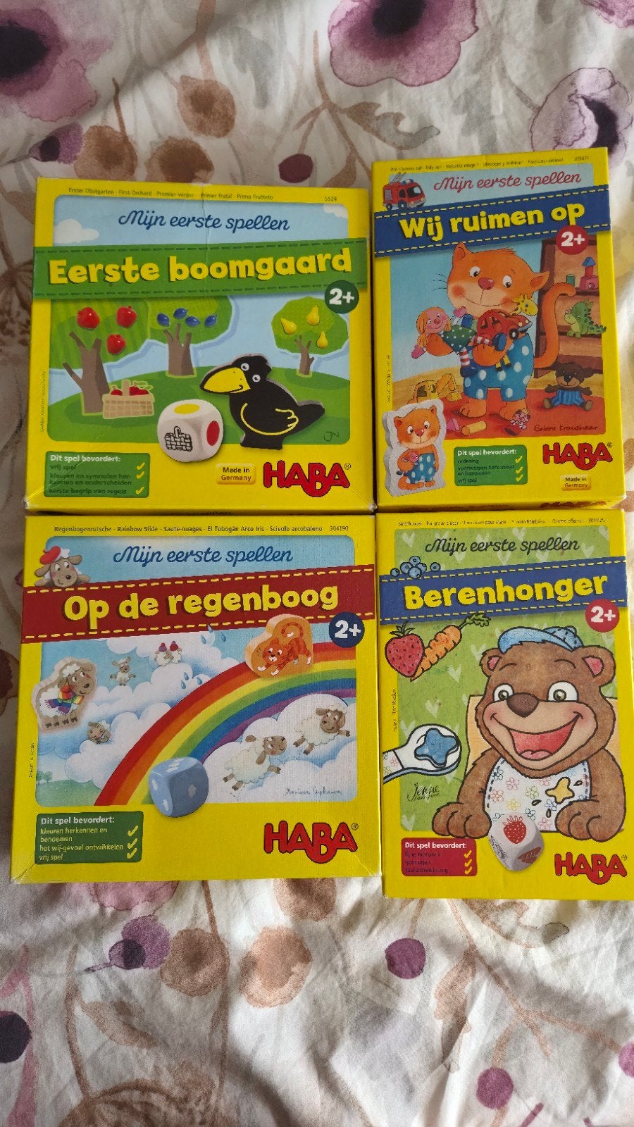 Haba Mijn Eerste Spellen: Boomgaard, Op de Regenboog, etc., Ophalen, Gebruikt, Overige typen