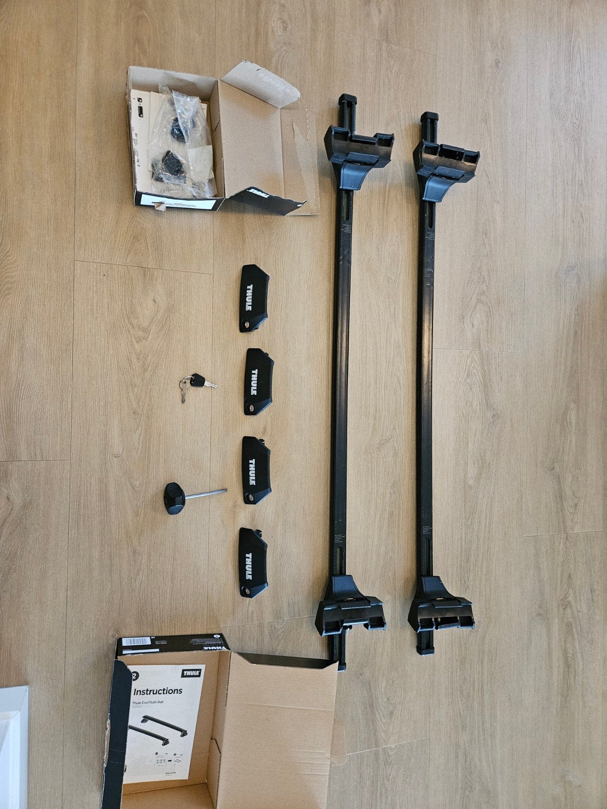 Thule Evo Flush Rail dakdragerset - 118 cm, Ophalen, Gebruikt