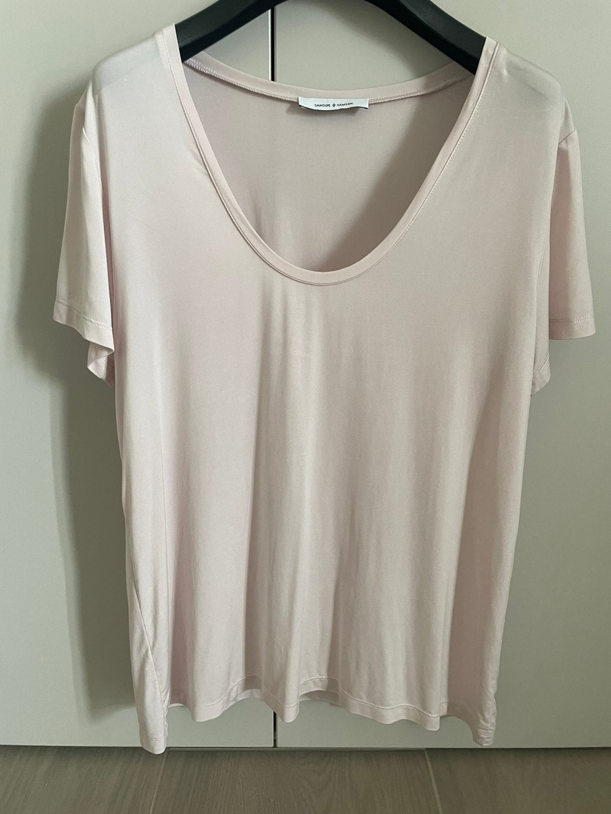 Samsøe Samsøe basic shirt, mt M, Kleding | Dames, Ophalen of Verzenden, Zo goed als nieuw, Roze, Korte mouw