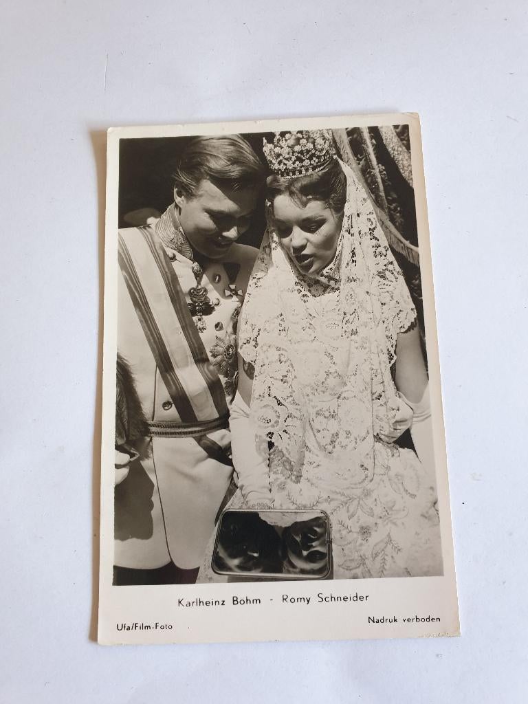 2274 ansichtkaart romy schneider en karlheinz bohm, Verzenden, Foto of Kaart