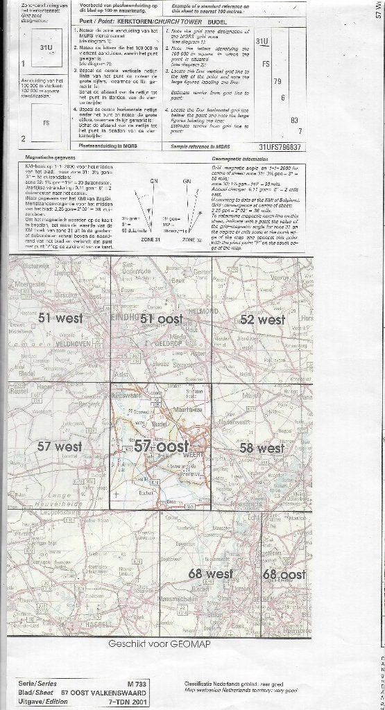 Pl1968 plattegrond oost 57 valkenswaard 2001  -, Boeken, Atlassen en Landkaarten, Gelezen, Ophalen of Verzenden, Landkaart, 1800 tot 2000