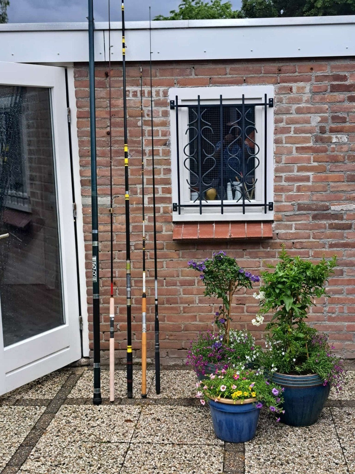 5 Vishengels met hengelsteunen - Diverse typen, Watersport en Boten, Hengelsport | Algemeen, Ophalen