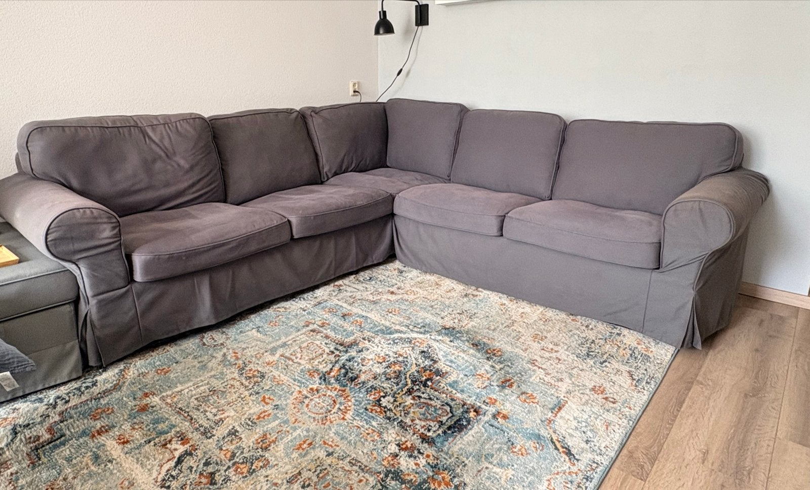 Hoes voor IKEA 4-zitshoekbank - Grijs, Huis en Inrichting, Banken | Bankstellen, Ophalen, Gebruikt, Hoekbank, Stof