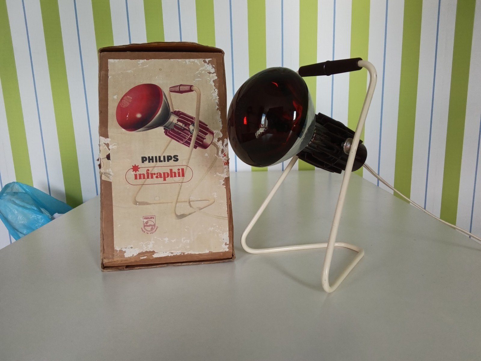 vintage Philips Infraphil rode lamp, Ophalen of Verzenden
