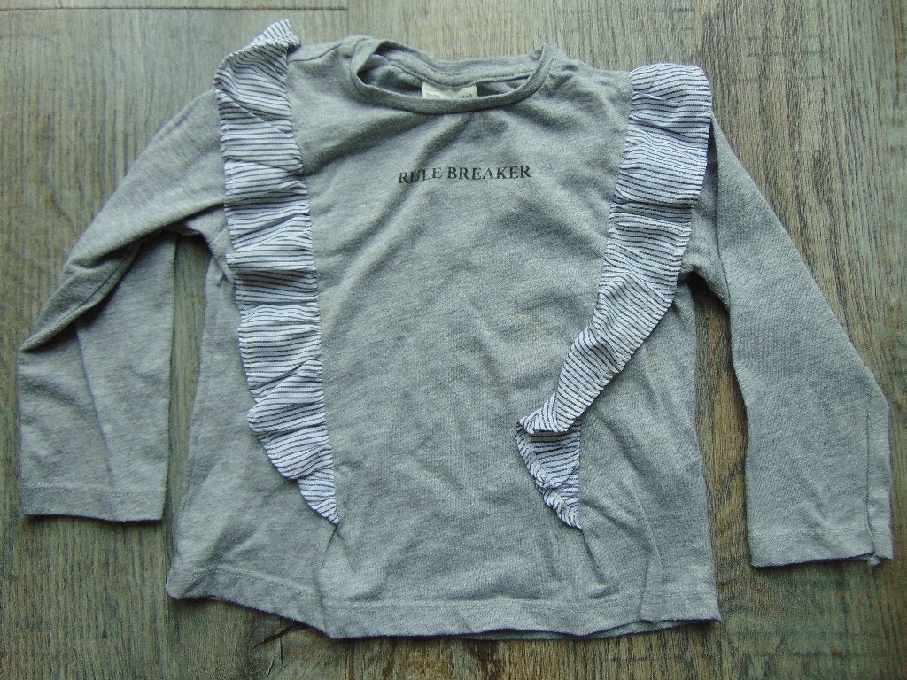 Zara longsleeve grijs maat 80 T-shirt lange mouwen, Kinderen en Baby's, Babykleding | Maat 80, Gebruikt, Meisje, Ophalen of Verzenden