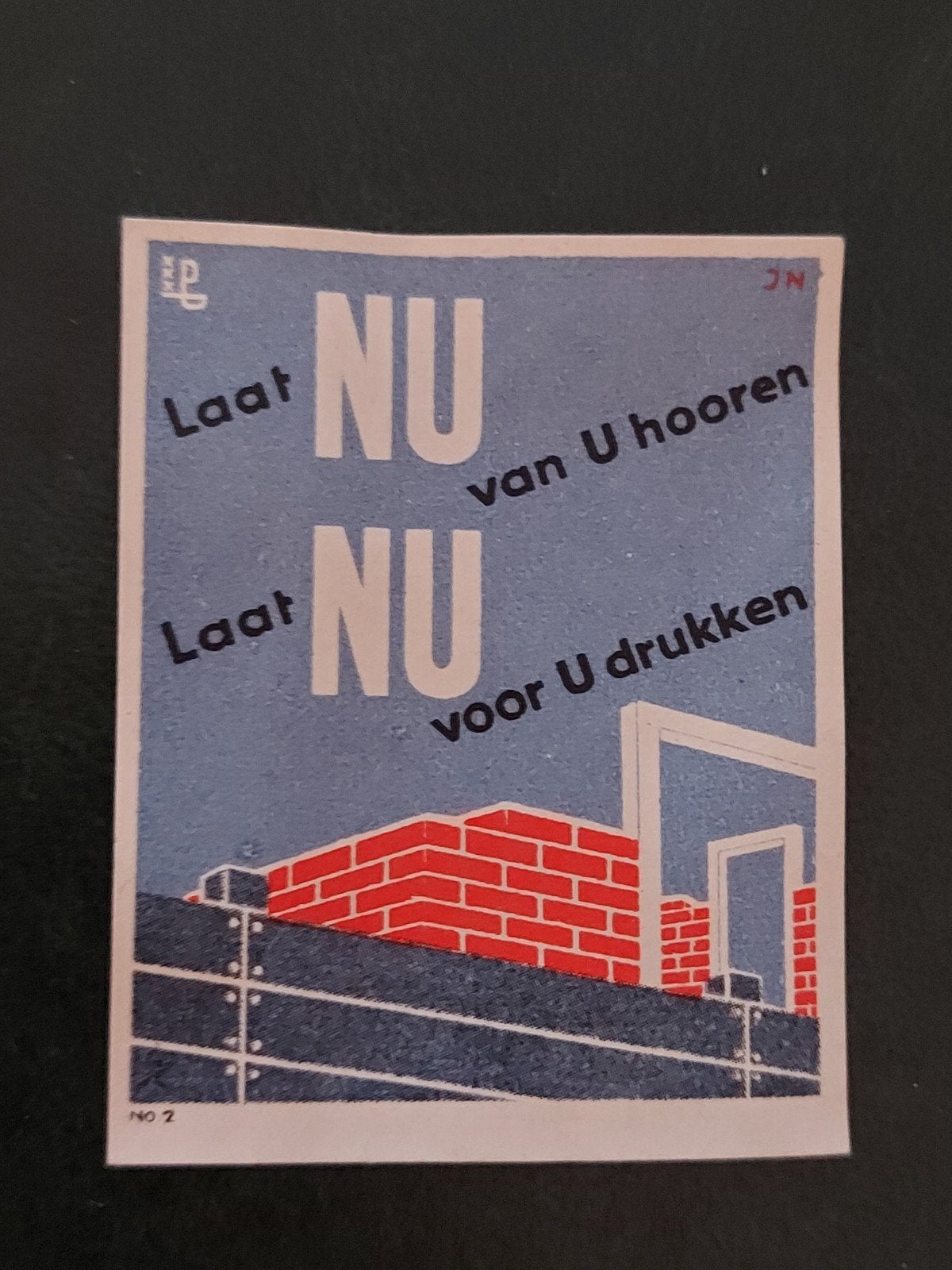 Sluitzegel Laat NU van u hooren... Design J.N. nr. 2, Verzenden, Overige typen