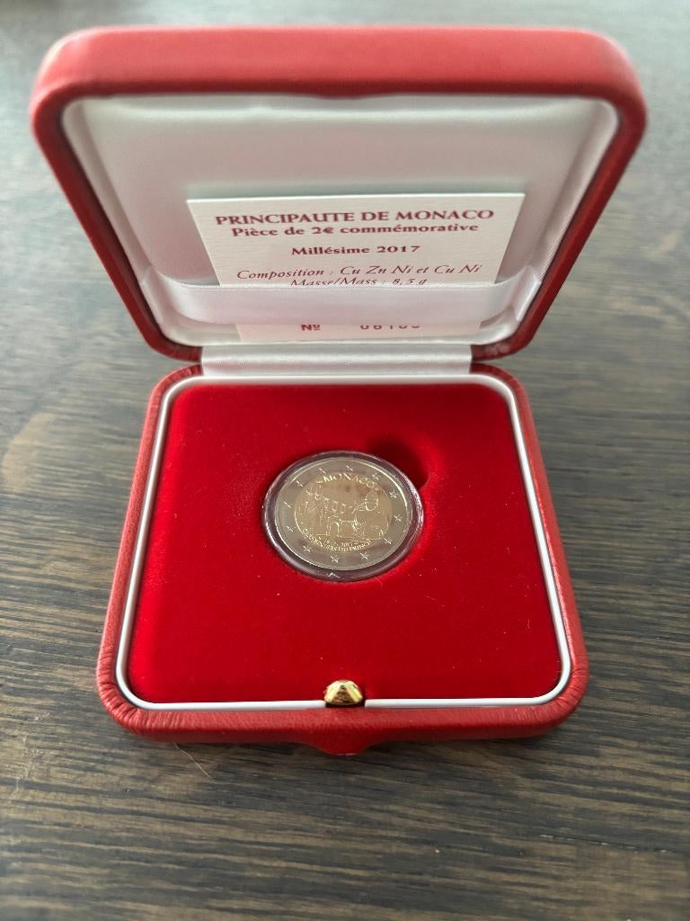 Monaco €2 2017 proof, Postzegels en Munten, Munten | Europa | Euromunten, Verzenden, Monaco, 2 euro, Setje
