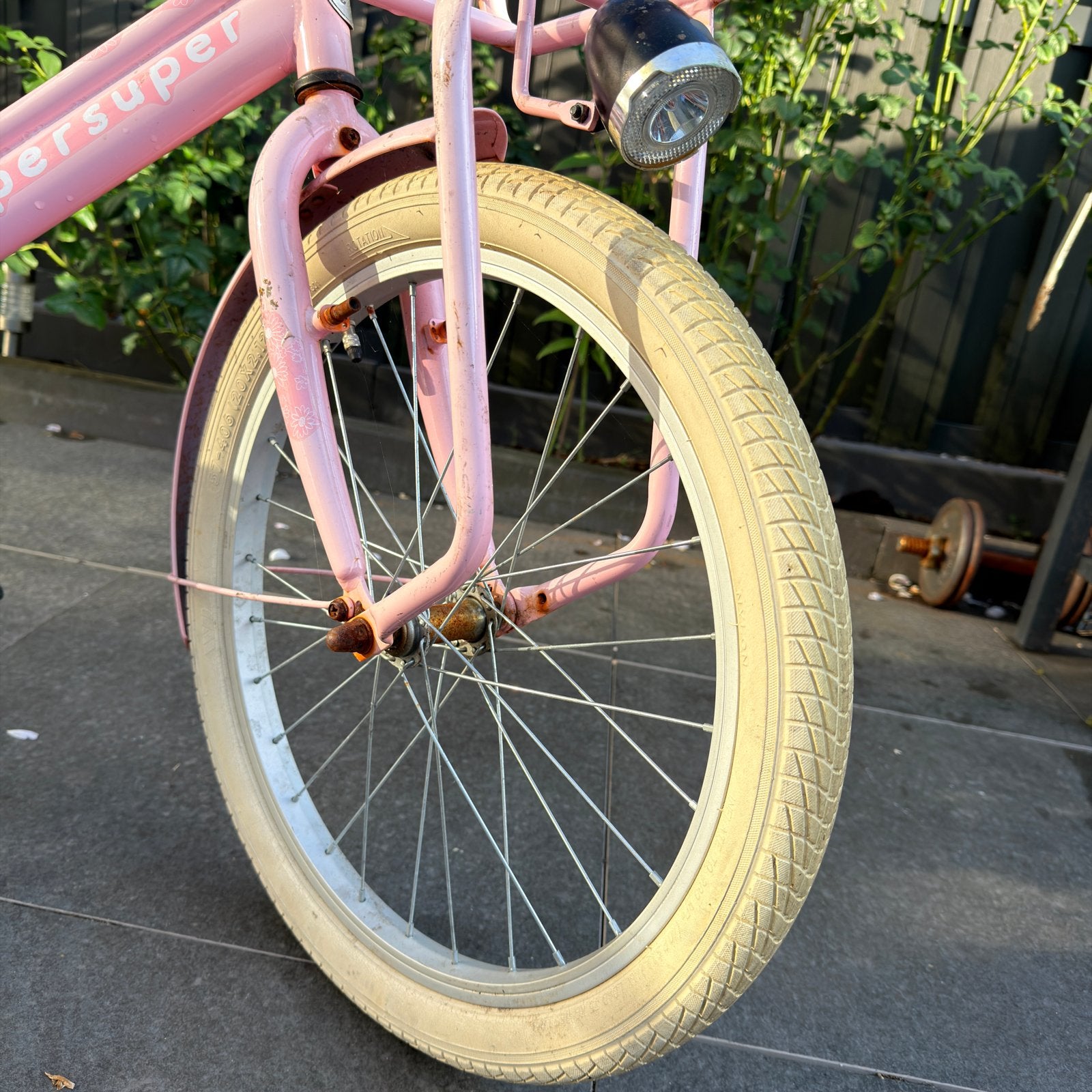 Roze kinderfiets SuperSuper Cooper 20 inch, Ophalen, Gebruikt, Terugtraprem, 20 inch of meer