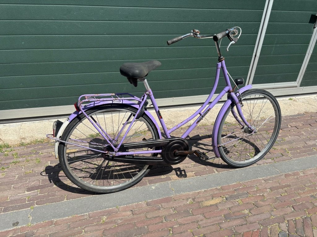 Fietshokje Houtplein: BBF DenHaag omafiets 1spd, Terugtraprem, Gebruikt, Niet ingevuld, Handrem