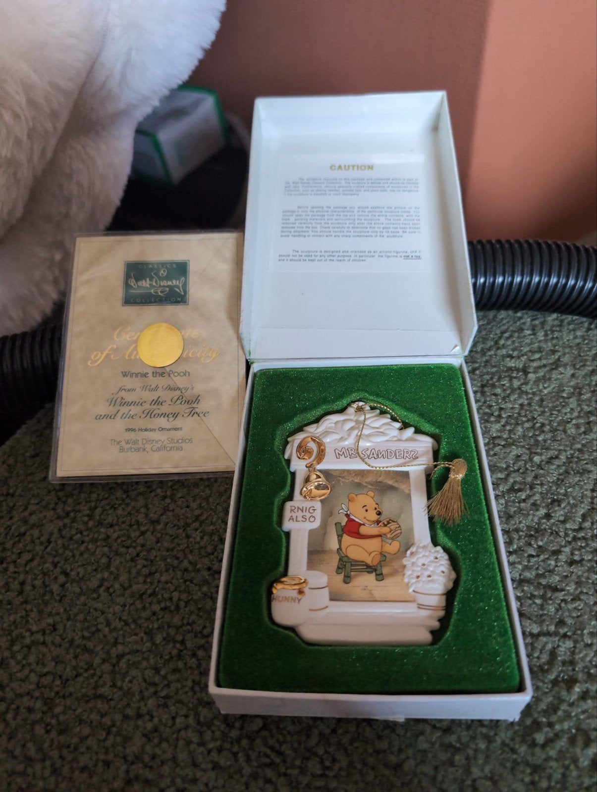 Wdcc Winnie the Pooh Ornament, Ophalen, Winnie de Poeh of vrienden, Zo goed als nieuw, Beeldje of Figuurtje