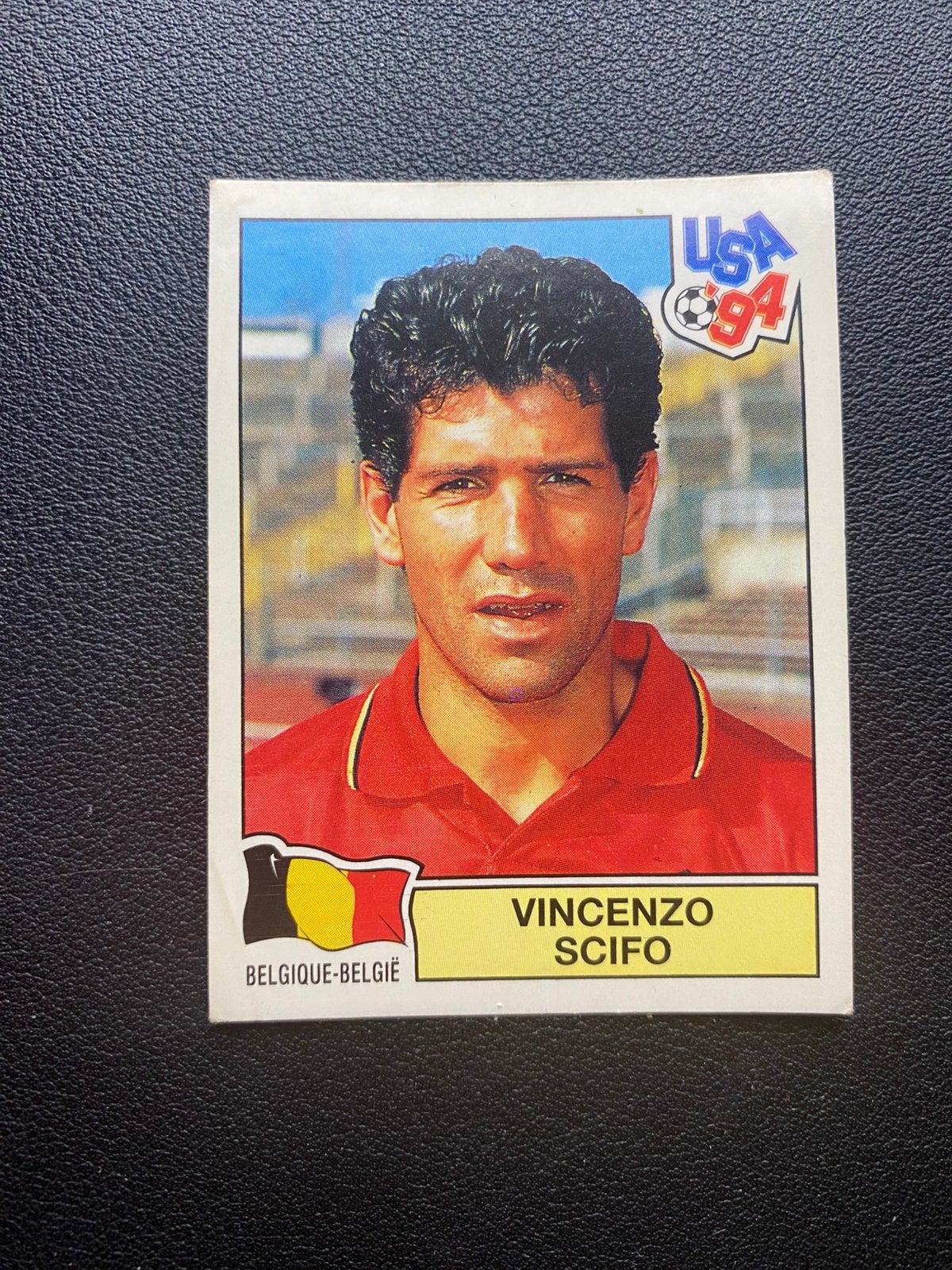Vincenzo Scifo - België - Panini WK 1994, Ophalen of Verzenden, Zo goed als nieuw, Buitenlandse clubs, Poster, Plaatje of Sticker