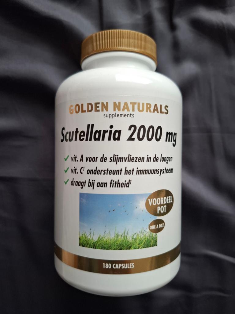 Grote pot Scutellaria 2000mg van golden naturals 149 stuks, Ophalen of Verzenden, Zo goed als nieuw, Overige typen