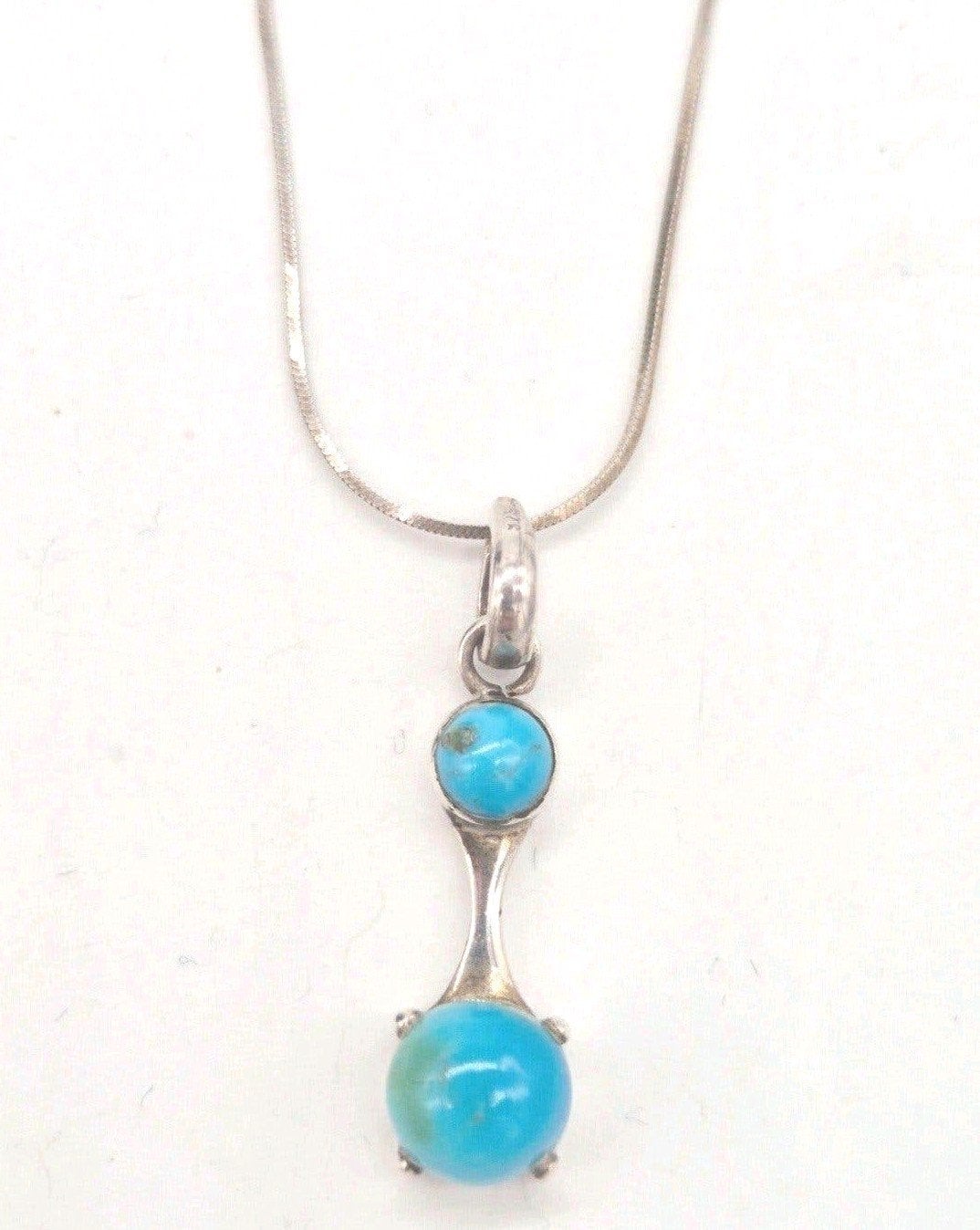 Mooie zilveren ketting Turquoise 925, Verzenden, Zilver, Zilver