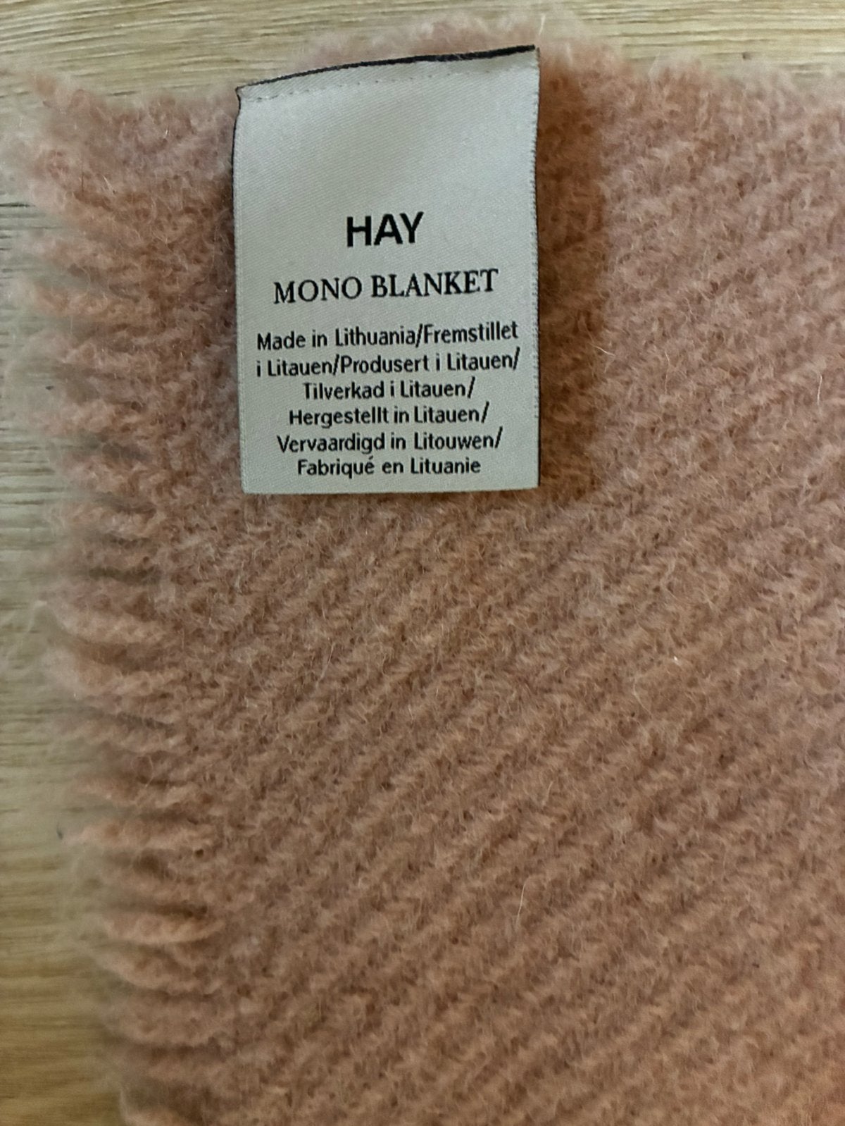 HAY - mooie wollen (woon)deken / kleed / plaid oud roze, Verzenden, Zo goed als nieuw