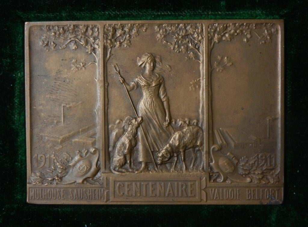 Penning Centenaire Dettwiller Dollfus & Noack 1911 A Seysess, Ophalen of Verzenden, Brons, Buitenland