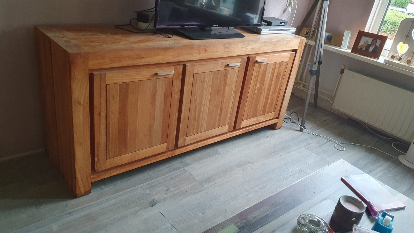 Houten dressoir  tvkast - 180x50x80 hoog cm, Ophalen, Gebruikt, 150 tot 200 cm, 25 tot 50 cm