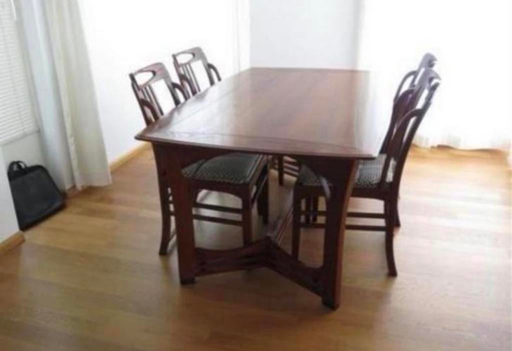 Schuitema eetkamer set - tafel en stoelen, Ophalen of Verzenden, Gebruikt, 4 tot 6 stoelen