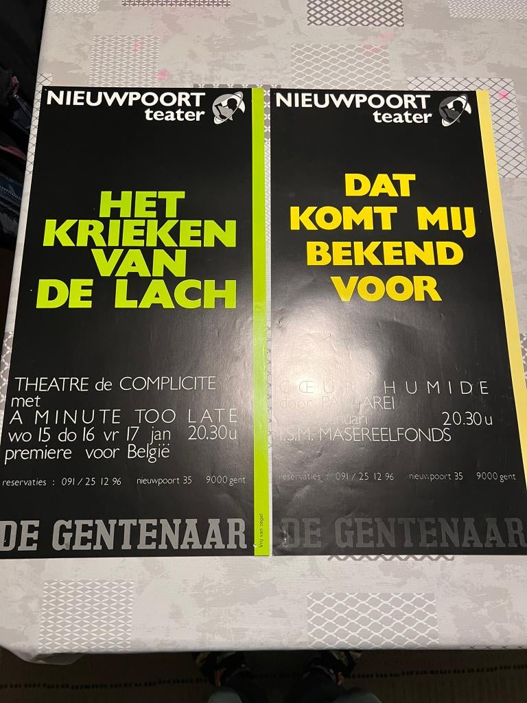 Vintage Posters Nieuwpoort Teater: Het krieken van de lach /, Verzamelen, Rechthoekig Staand, Deurposter of groter, Ophalen of Verzenden