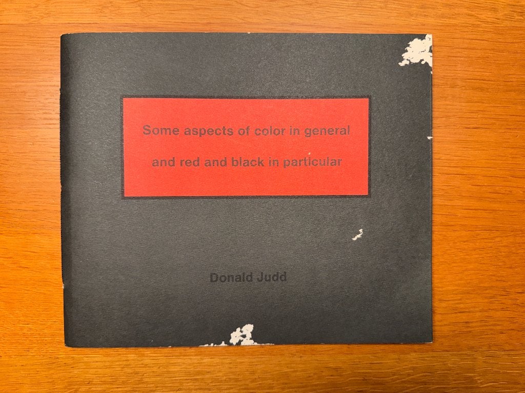 Donald Judd boek - Some Aspects of Color (1993), Boeken, Gelezen, Beeldhouwkunst, Donald Judd, Ophalen of Verzenden