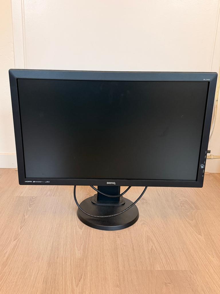BENQ 24 inch monitor, in hoogte verstelbaar, incl. kabels, Ophalen, Gebruikt, HDMI, In hoogte verstelbaar