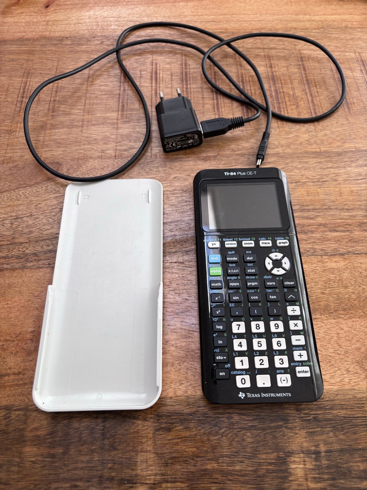 Texas Instruments TI-84 plus CE-T Rekenmachine met oplader, Ophalen of Verzenden, Zo goed als nieuw