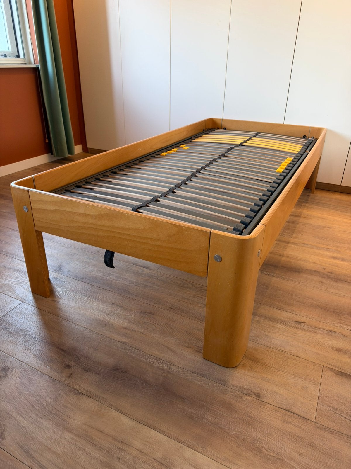 Auping Auronde beuken 90/200 extra hoog/Seniorenbed, Ophalen, Verstelbaar, 90 cm, Zo goed als nieuw