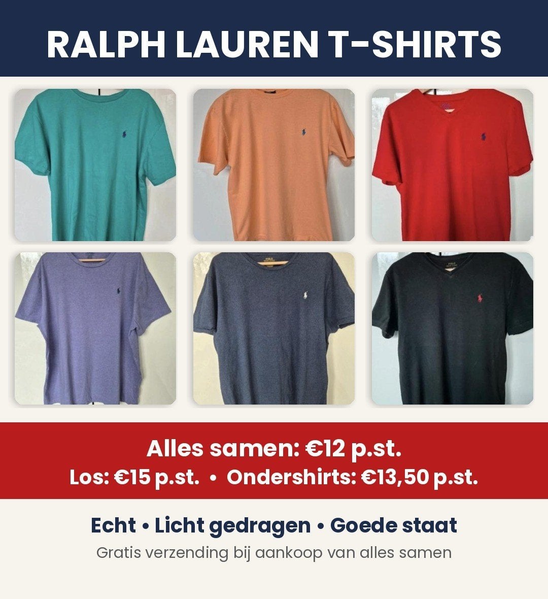Ralph Lauren T-shirts & ondershirts - vanaf €12, Ophalen of Verzenden, Zo goed als nieuw, Meerkleurig, Ralph Lauren