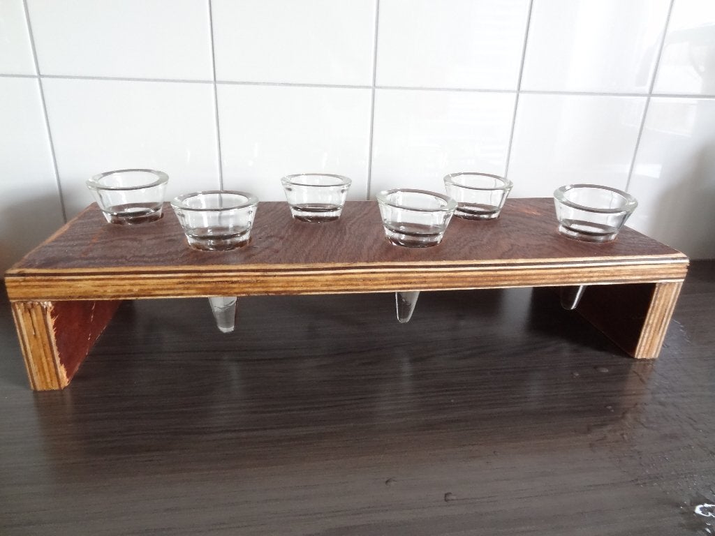 Waxinelicht houder, Ophalen of Verzenden, Gebruikt, Glas, Waxinelichthouder