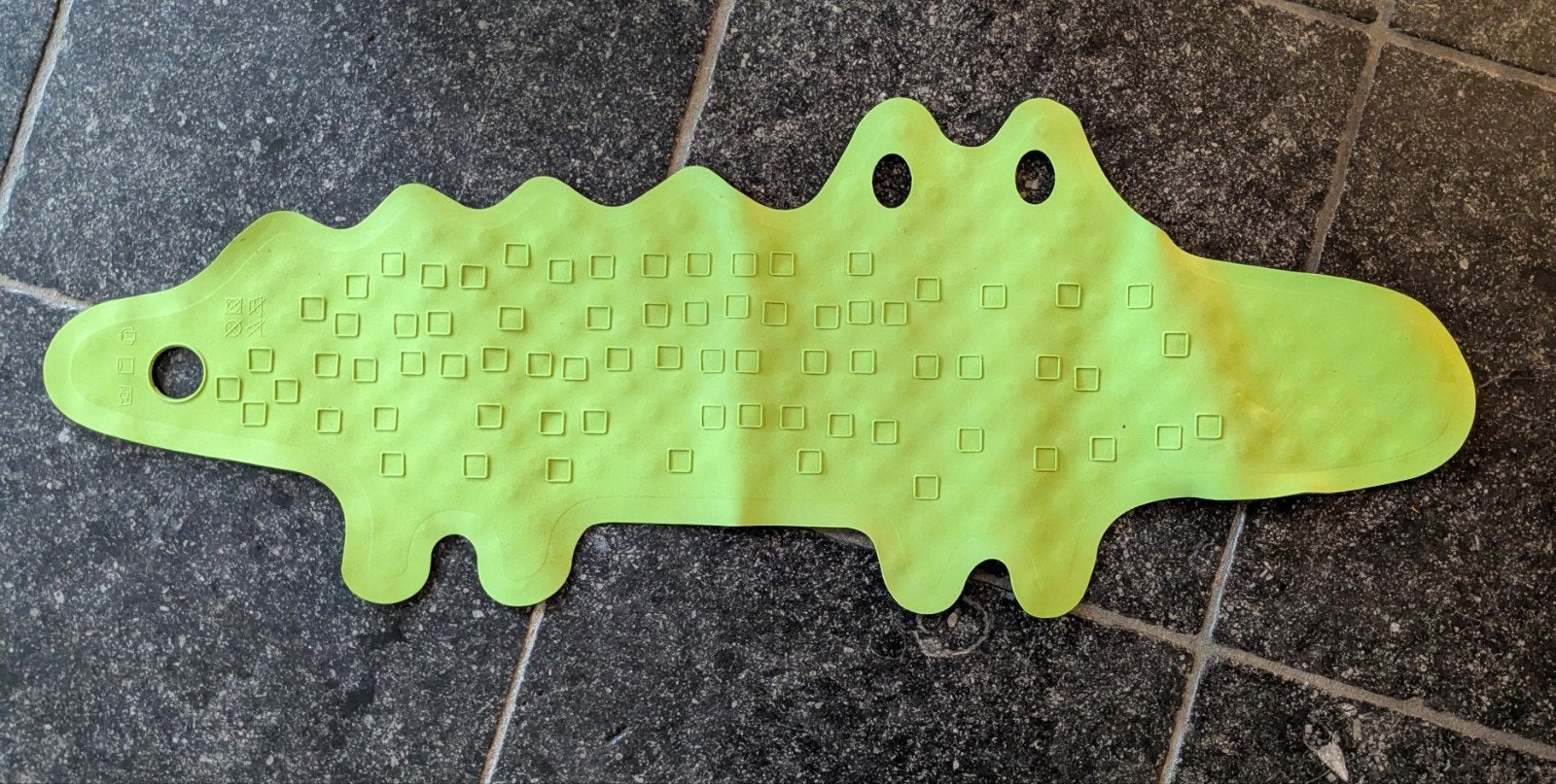 Antislip badmat krokodil - Groen, Ophalen of Verzenden, Gebruikt, Groen, Badmat