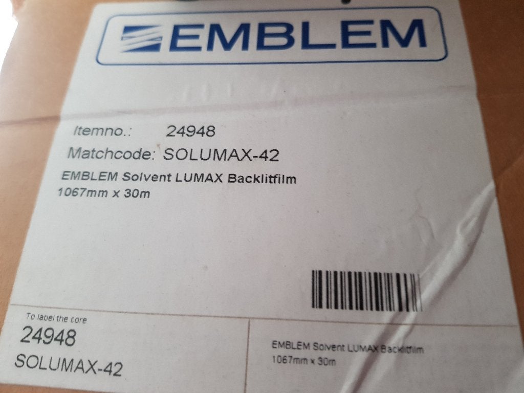 Rol Emblem Solvent Lumax Backlitfilm ., Ophalen, Nieuw