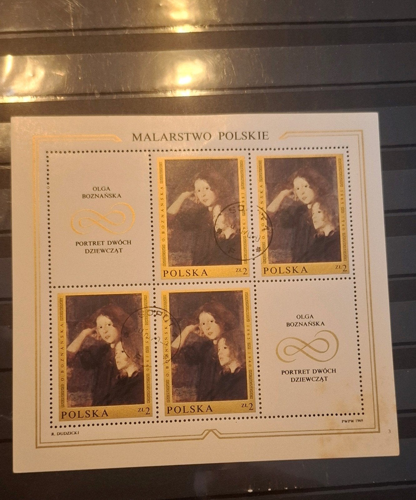 Polen Malarstwo Polskie 1969  gestempeld 4x blok, Ophalen of Verzenden, Buitenland