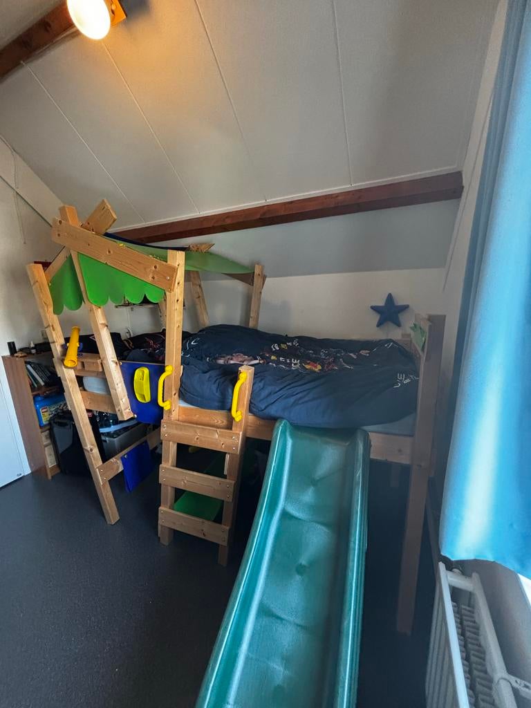 Boomhut bed met glijbaan, Ophalen, Gebruikt, Hoogslaper