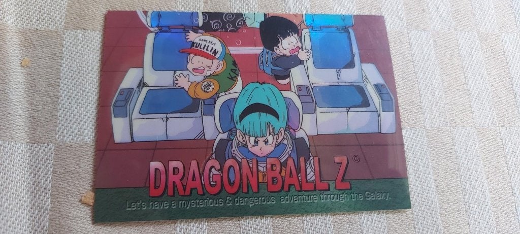 dragonball z kaart reverseholo Gohan Krillin Bulma, Ophalen of Verzenden, Zo goed als nieuw, Losse kaart