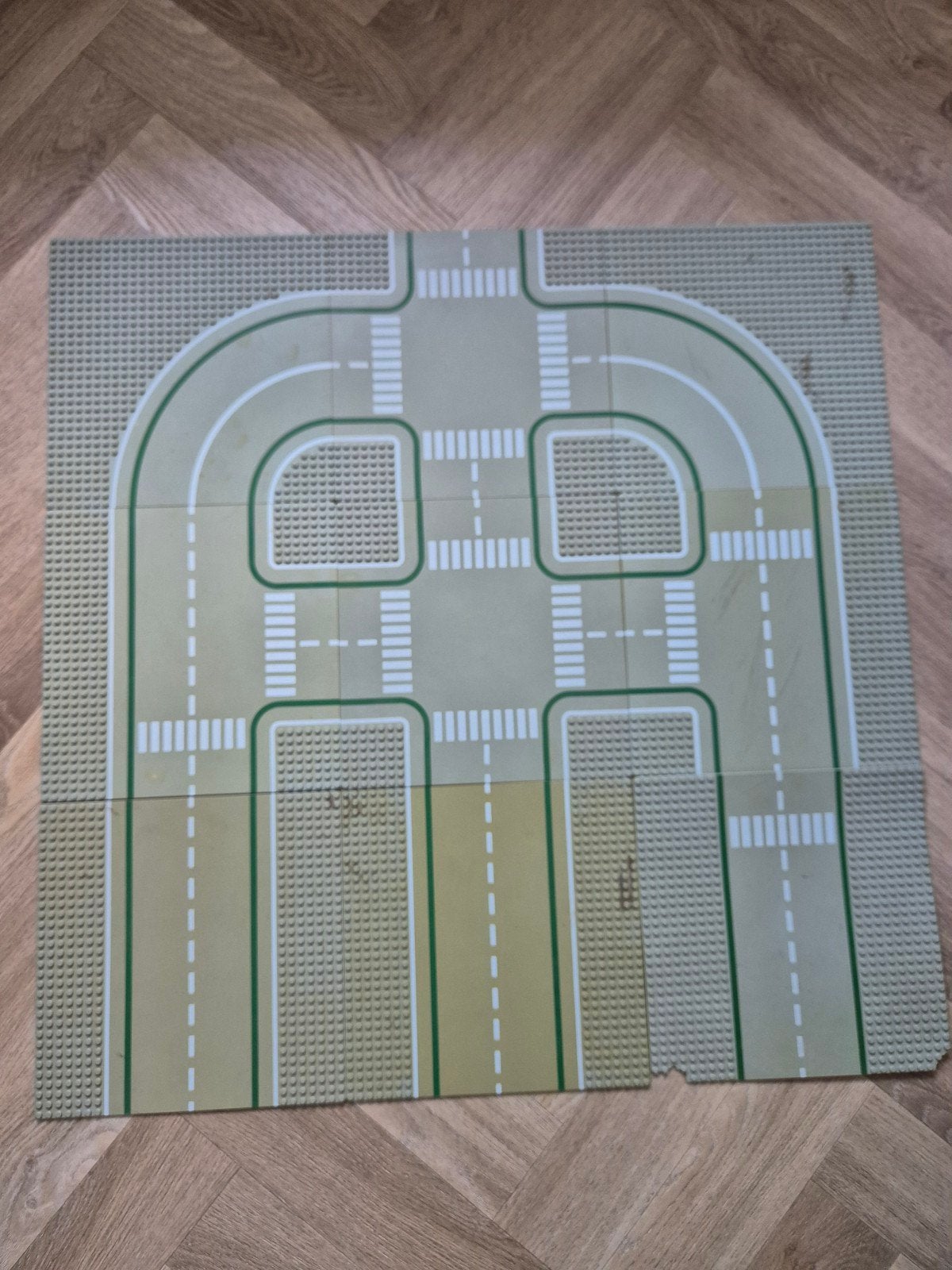 9 Lego weg platen wegenplaten vintage jaren 70 80 fietspad, Lego, Ophalen of Verzenden, Compleet, Grondplaat