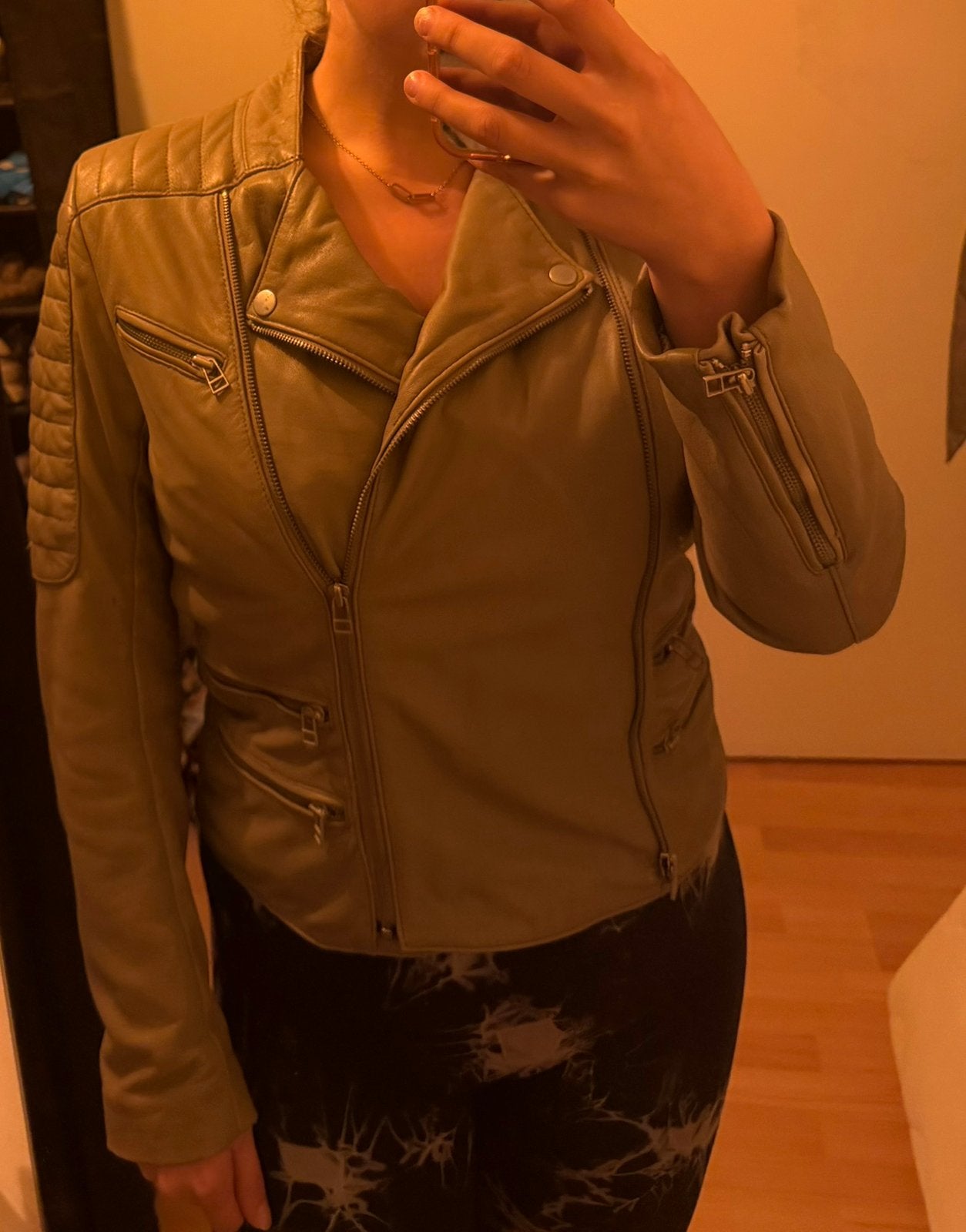 Leren jas goosecraft, Ophalen of Verzenden, Zo goed als nieuw, Maat 38/40 (M), Zwart