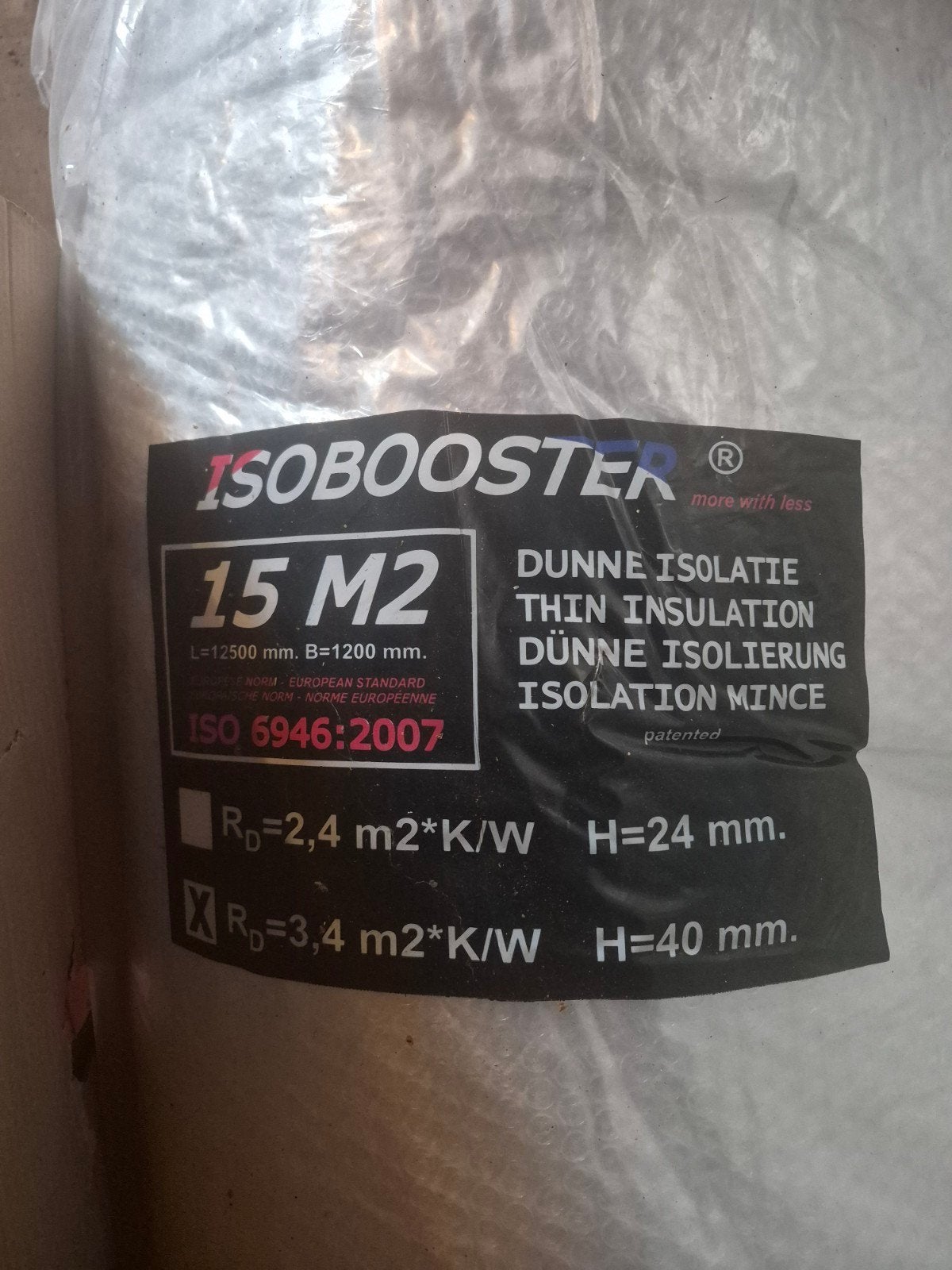 Isolatie rollen - ISOBOOSTER dunne isolatie 15 m2, Overige materialen, Vloerisolatie, Nieuw, 15 m² of meer