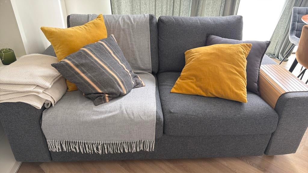 IKEA VIMLE 2-zitsbank met brede armleuningen Gunnared/grijs, Huis en Inrichting, Gebruikt, 150 tot 200 cm, Tweepersoons, 75 tot 100 cm