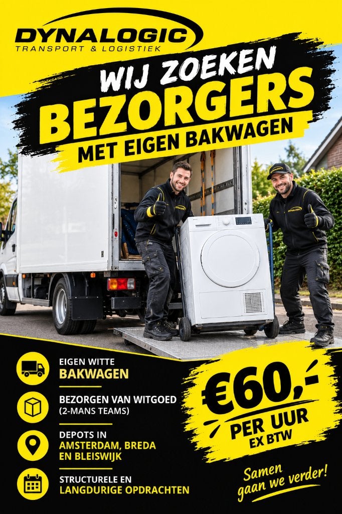 Bezorgers gezocht voor witgoed!, Vacatures, Overige niveaus, Starter, Overige vormen
