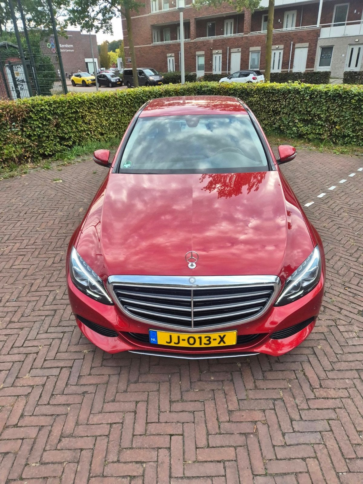 Mercedes-Benz C-Klasse C180 1.6 115KW Aut7 2016 Rood, Auto's, Automaat, 1800 kg, Bedrijf, Sedan